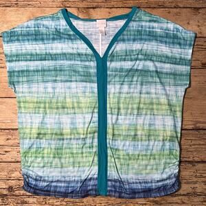 Chico’s Women’s Ombre Stripe East West Top 2